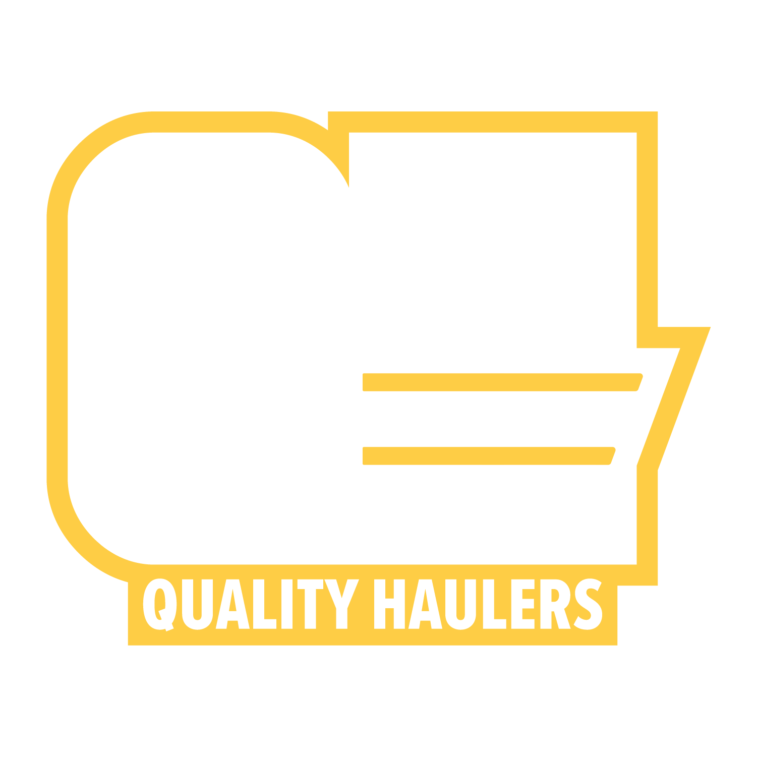 Quality Haulers - QH Logo - White Gold